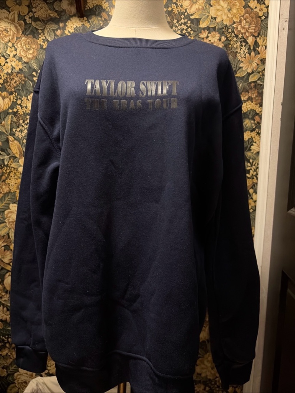 Taylor Swift Navy Crewneck Sweater - The Eras Tour Logo